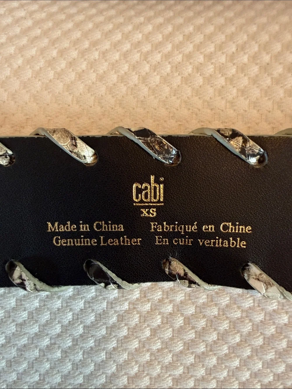 CABI Snake-Pattern Reptile Leather Belt